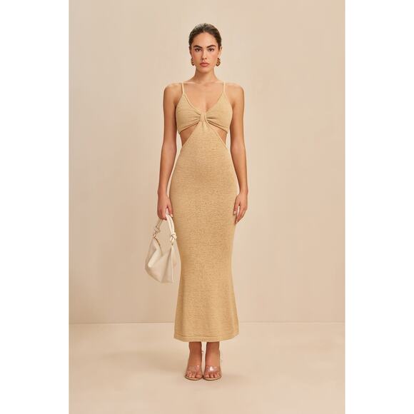 Cult Gaia Serita Cut Out Maxi Dress - S Sand - Picture 1 of 5